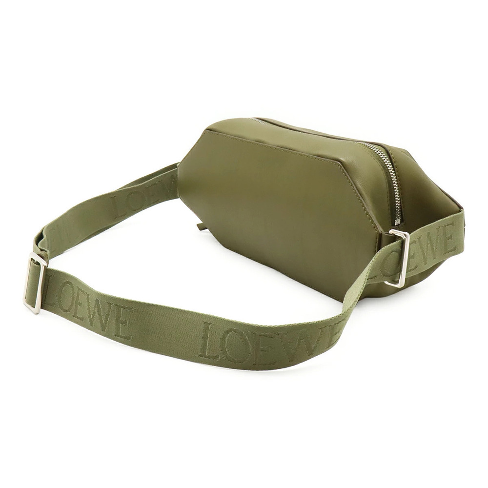 Loewe Leather Bag Sling Body Khaki Green Convertible Shoulder Green